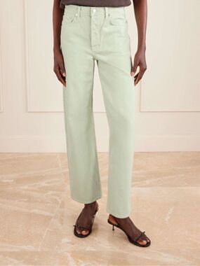 AGOLDE Arc mid-rise wide-leg in Mint Size 26 $260